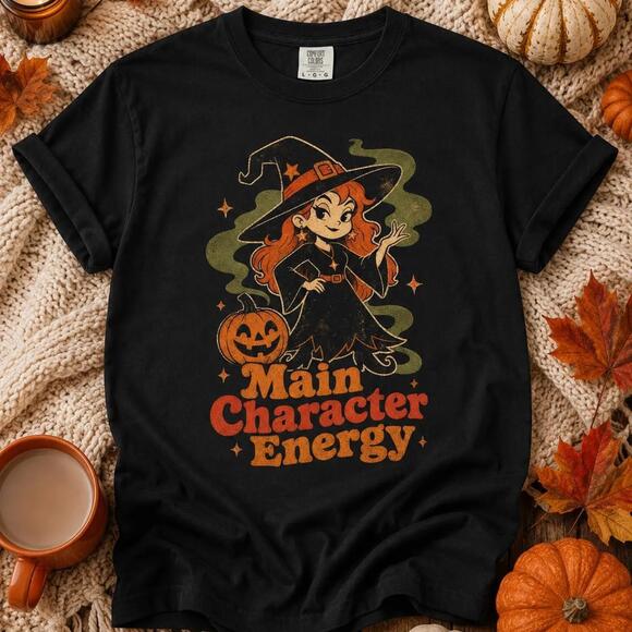 Other - Main Character Energy Shirt, Retro Witch Halloween Tee,
